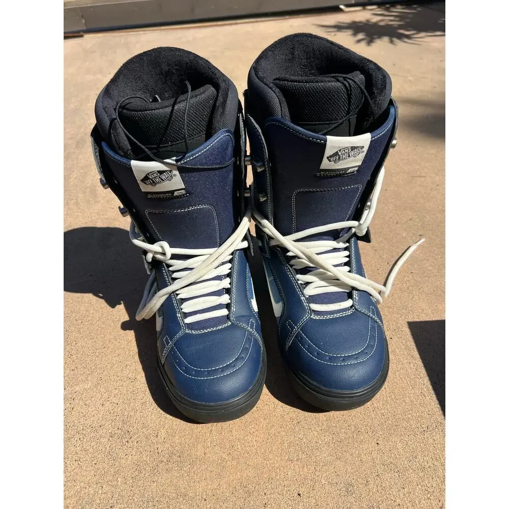 Vans Hi Standard OG Snowboard Boots Blue White Mens 11 All-Trac Lace Up - Picture 2 of 12